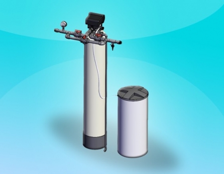 1T/H(每小時(shí)出水 1噸) 全自動軟化水設(shè)備,每天處理量 6噸